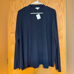 New Black Cardigan. No Buttons, Open front, No Pockets.